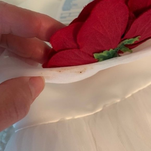 White Tulle Flower Girl Dress with Bow Sash & Red Rose Petals - Precious! 3T - Picture 5 of 5